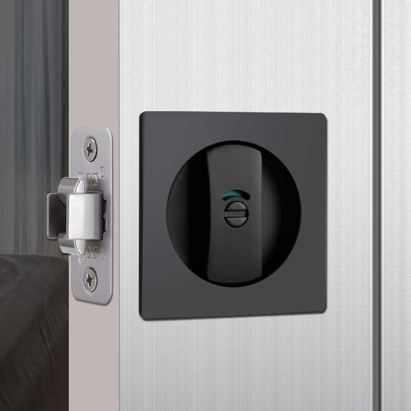 Invisible door lock hidden lock bedroom handleless kitchen toilet public toilet sliding door lock push-pull door lock keyless