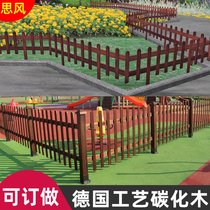 Outdoor courtyard lawn wood fence anticorrosive wood railing fence yard decoration partition fence guardrail Garden Outdoor
