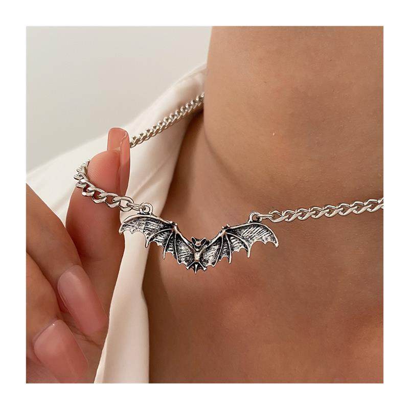 gothic punk bat necklace halloween bat pendant jewelry for women gothic punk bat necklace halloween bat pendant jewelry for women