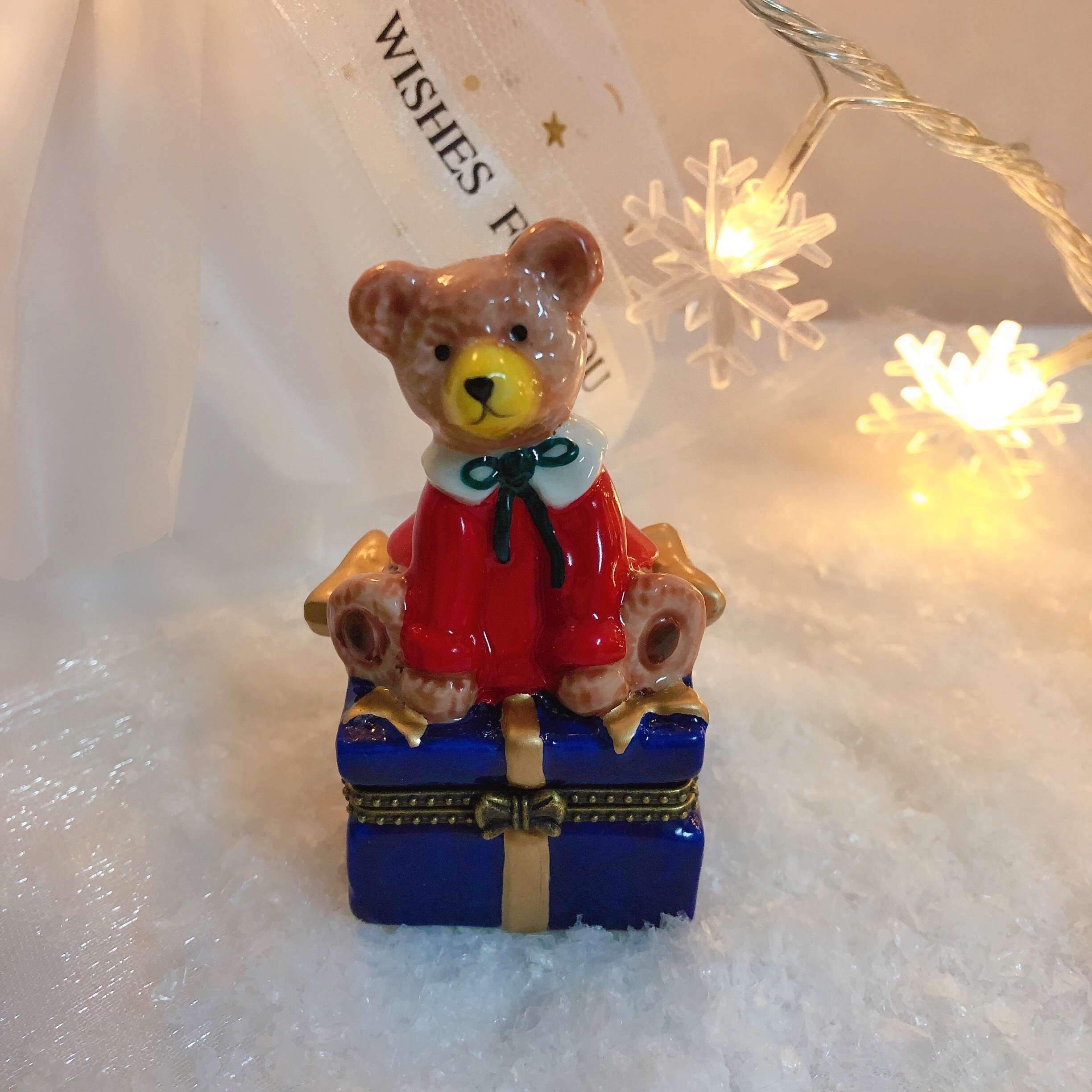 Retro Jewelry Ornament Box Ceramic Piggy Bank Cute Hand-painted Desktop Small Ornament New Year Gift for Best Friends