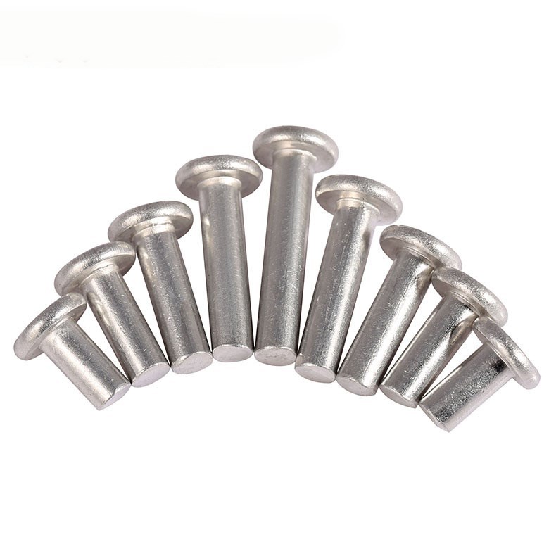 Flat head aluminum rivet M2M3M4M5M6M8 flat cap solid rivet hand-hit type wool nail flat hat nail nail