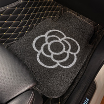 Car foot mat waterproof and abrasion resistant Cartoon Easy to wash Cut Monolithic Mountain Tea Flower On-board Protection Mat