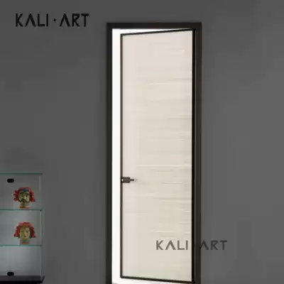 Italy very narrow dressing room aluminum alloy door balcony bathroom door Changhong square wire glass flat door fixed