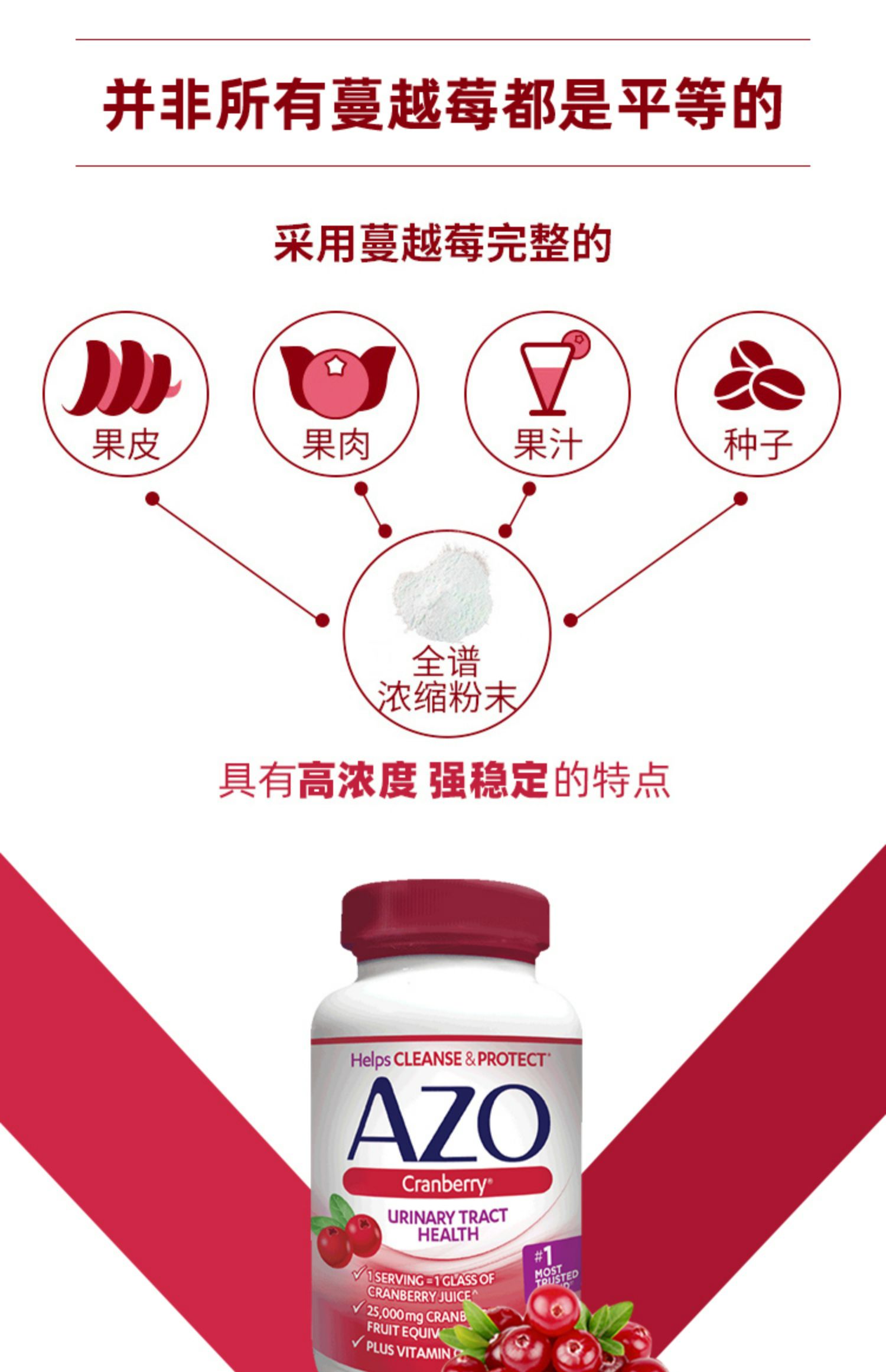 AZO益生菌30粒+蔓越莓VC100粒