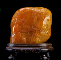 Shoushanshi Boutique Changhua Lao Tian Yellowstone Landscape Silk Road Stone Carving Raw Stone Living Room Collection