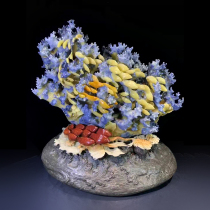 Qingtian Stone Stone Sculpture Boutique Pendulum 5 Gu Fengdeng Flower Kaifu Guijin Yufull Hall Living Room Xuanguan Decoration