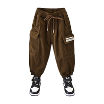 Boy guard pants spring autumn season 2024 new small and medium children clothing casual sports pants trousers children boy baby pants