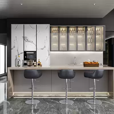 Bar chair lifting Nordic luxury home designer stainless steel high stool backrest modern simple island chair