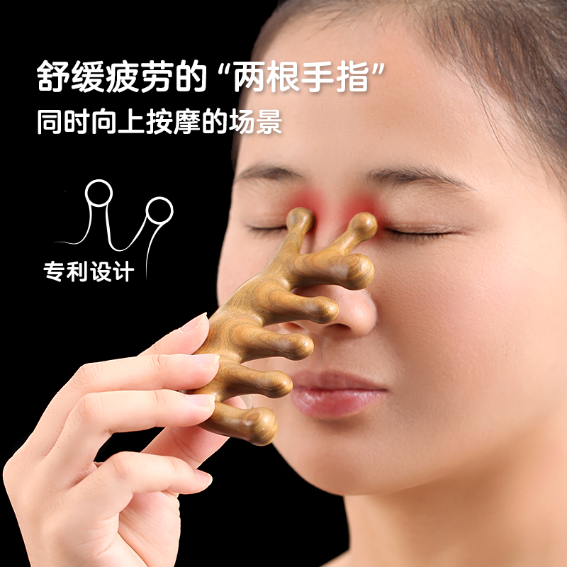 Head Meridians Comb Scalp Massage Wood Comb Green Sandalwood Lady Anti Shoulder Neck Big Wide Teeth Anti Hair Loss Natural