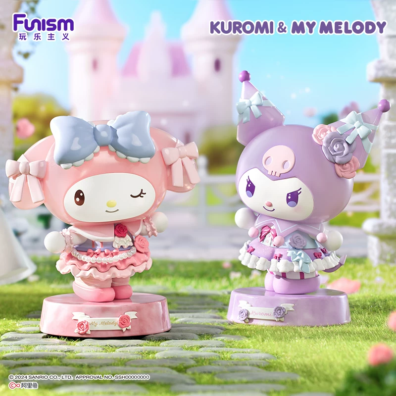 Игривый реалистичный фи́гурка Санрио настоящая Фигура Куроми Мелоди декоративные принадлежности 520 подарков для девушки/подруги