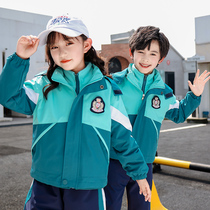 Kindergarten Garden Clothing Spring Autumn Season Suit Elementary School Children School Uniforms Submachine Clothes Three Sets Liner Plus Suede Children Class Clothes