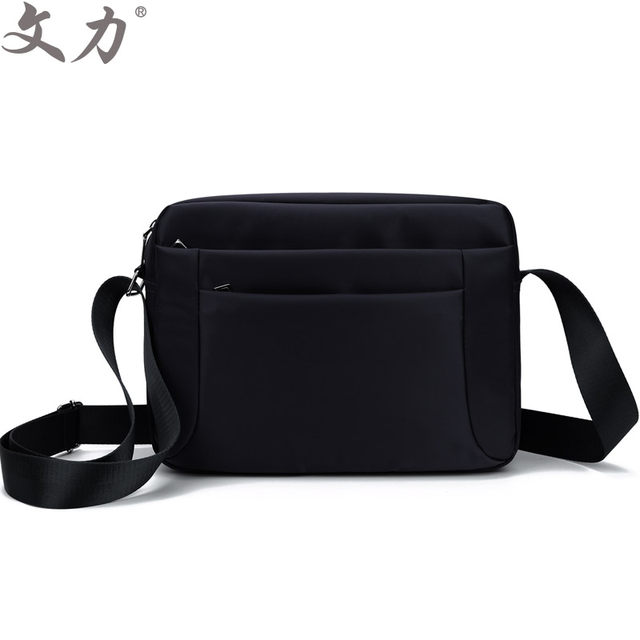 Wenli brand crossbody bag nylon Oxford canvas waterproof men's laptop lightweight crossbody ຖົງຄວາມຈຸຂະຫນາດໃຫຍ່