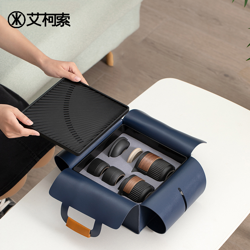 Travel Tea Set Group Home Portable Day Style Ceramic Teapot Tea Cup Outdoor Vehicular Fast Containing Box Ai Corso