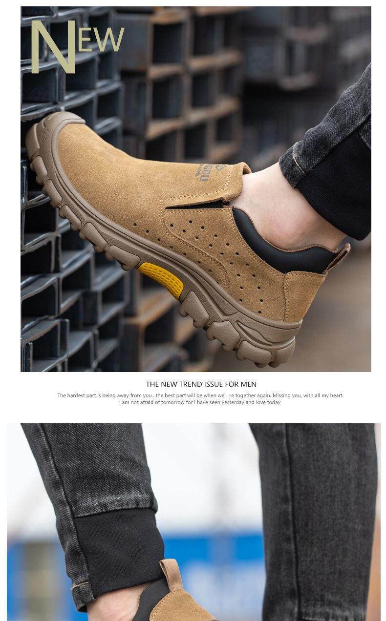 Защитная обувь 夏季电焊鞋轻便牛筋软底劳保鞋男女钢包头防砸防刺穿防烫焊工鞋 Other