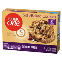 American Fiber One120 big card peanut double chocolate soft baking biscuits 6 package 187g