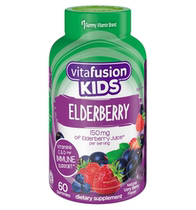 American Vitafusion Kids Elderberry wood bone vitamin gummy enhanced MIANY