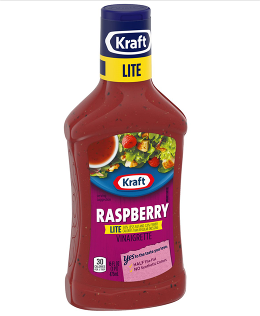 American kraft Light Raspberry Kraft Pale Raspberry Vinegar Salad Dressing 473ml