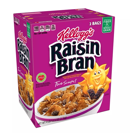 American direct mail Kelloggs Raisiin Bran Breakfast Cereal Cereal 2 1kg