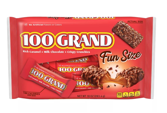 US 100 Grand Fun Size Caramel Milk Chocolate 283 4g