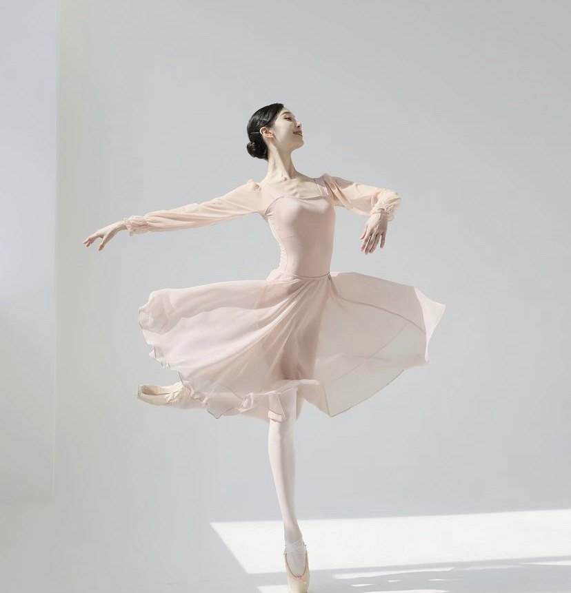 (5 29 up for new spot seconds) Korea msdance ballet dance 360 degree pull-on yarn dress