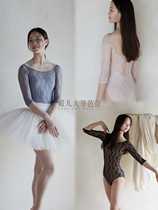 (Sold out no replacement) Korean BBP La Violette ballet dance yoga lace three-quarter sleeve jumpsuit