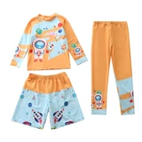 Купальник для мальчиков, детский комбинезон, пляжный лонгслив, быстросохнущий комплект для плавания, защита от солнца, подходит для подростков