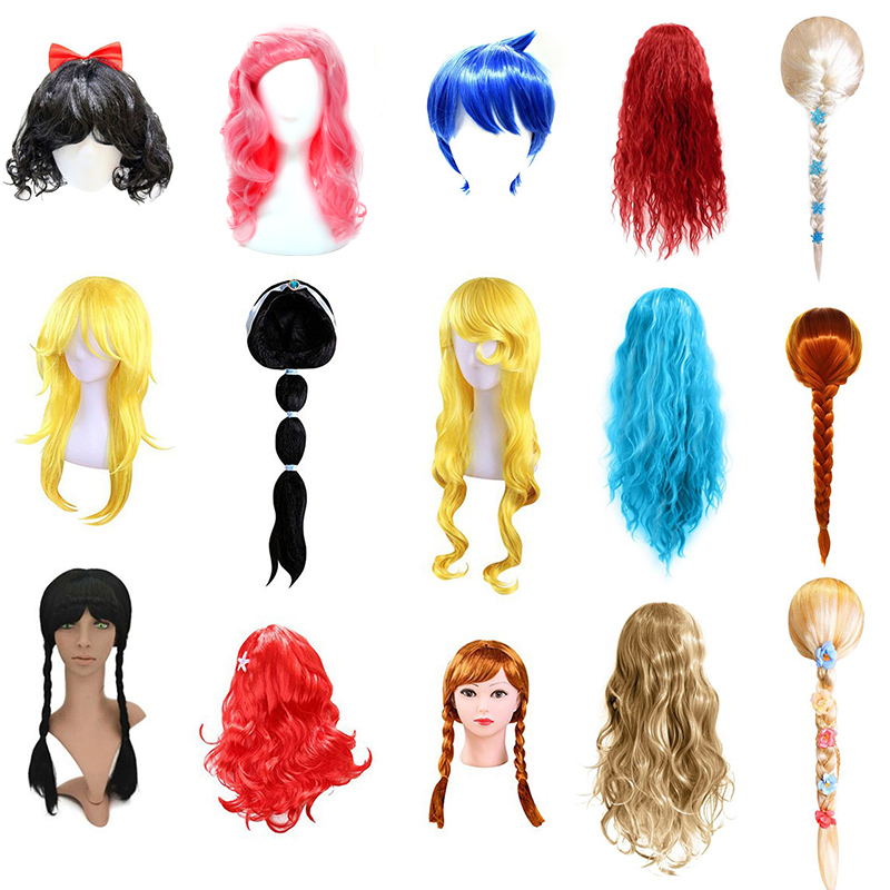Children's Wig Cosplay Girl Baby Ariel Elsa Princess Mermaid Red Wig Stage Performance Children's Wig Cosplay Girl Baby Ariel Elsa Princess Mermaid Red Wig Stage Performance