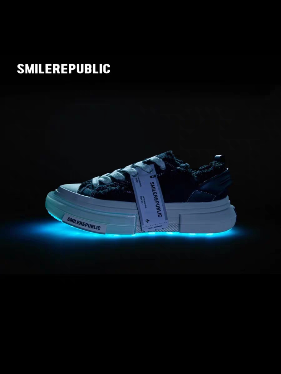 SMILEREPUBLIC 70s Classic Black Low Gang stars with Yacht Shoes-Milky Fluorescent Money-Taobao