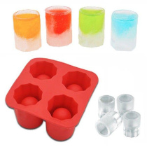 4 Cup aope Silcne Ice iube Mold ot Glass Ice Mold JQJCIce