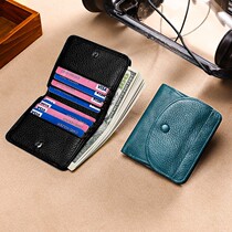 Couche de tumeurs naturelles Bull Leather Wallet Genuine Leather Coin Bag Small Money Clip Mini Wallet Small Wallet