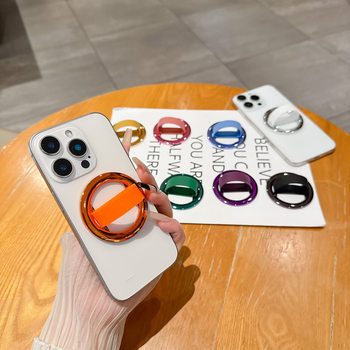 Magnetic suction silicone stand ring buckle portable outdoor travel shooting brush tiktok reading novel anti-fall multiple colors