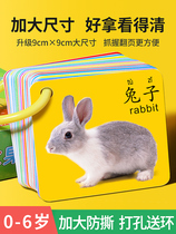Animal Cards Early to Cognitive Books Children Puzzle Toys Baby-year-old baby Literacy digital pinyin See the figure