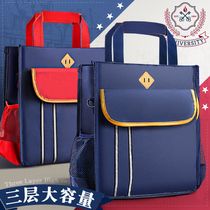 Primary school students Handbags Back to middle school students carrying book bags remedial classes Study Homework Art Bags Children Large Capacity Hand Bags Canvas Waterproof Cram Paper Collection Bags Bags