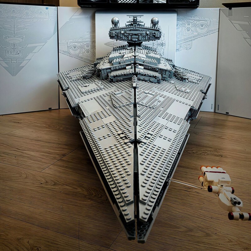 Lego High Difficulty Adult Version Star Wars Millennium Falcon Star Destroyer Model Building Blocks for Boys