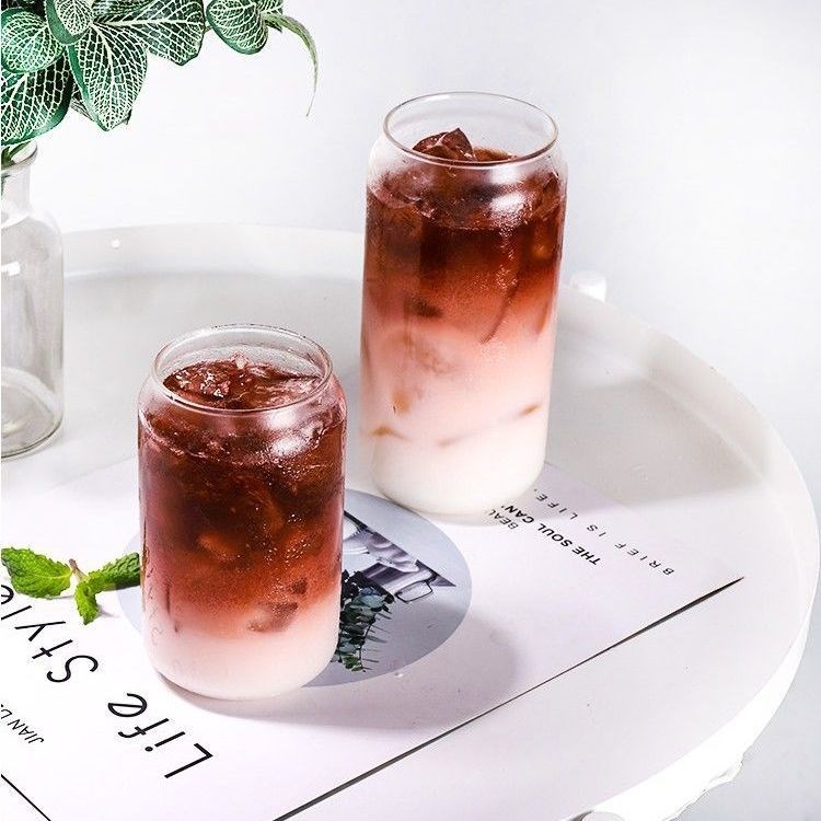 Coke Cup Glass Wine Creative Tea Water Subs Juice Home Commercial Milk Tea Large Capacity Tea Coffee Mesh Red