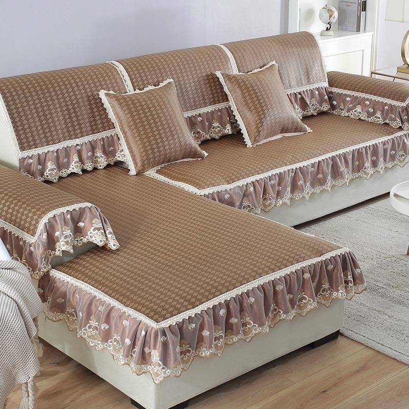 Sofa cool mat backrest towels Summer cushion cover Sky Ice Silk Nordic Bamboo Mat Gebouo Style Brief mahjong