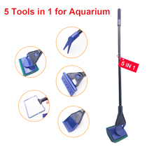 5 In 1 Aquarium Tank Cleaner Set Fish Net Gravel Rake Algae
