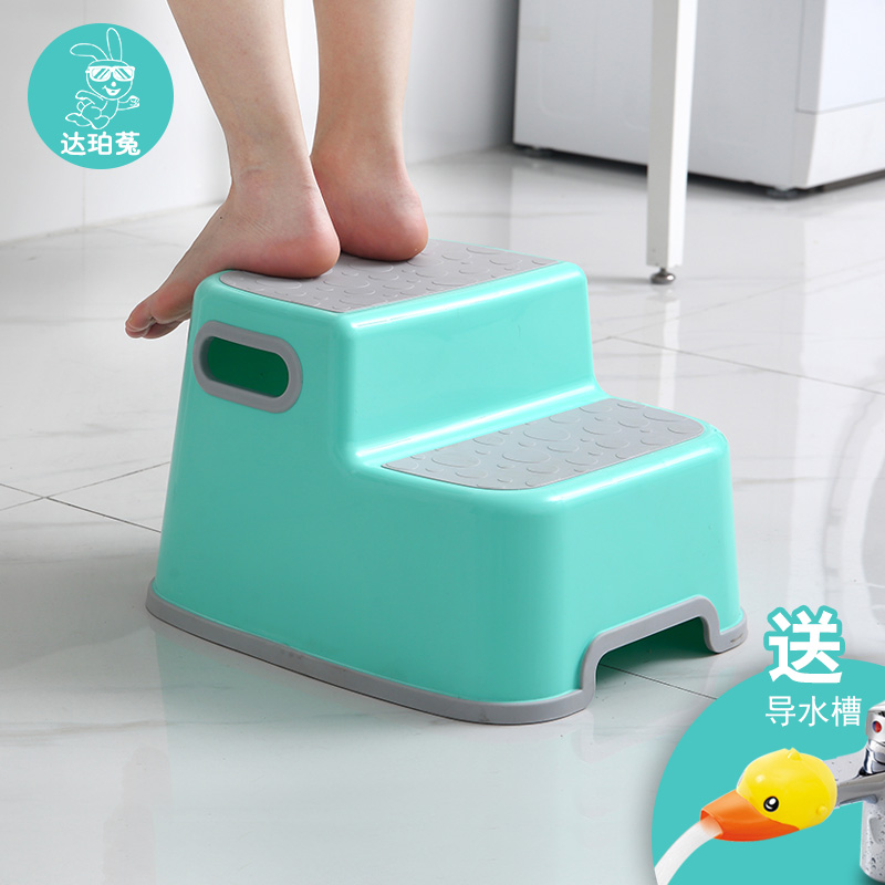 Child non-slip toilet stool on foot stool heightening plastic small plate stool toilet Step stool baby cushion foot chair Wash Stool