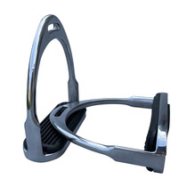 Non-fading stirrups strong aluminum alloy 12 cm easy to maintain lazy harness saddle foot pedals non-slip rubber pads