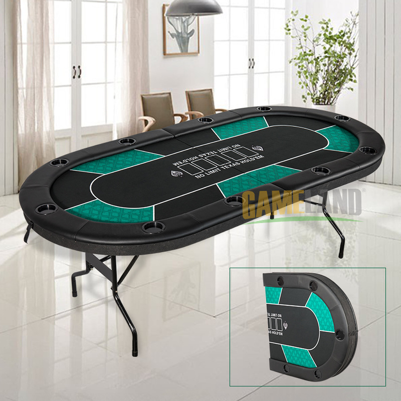 Texas poker table folding table table mat Depo table can be customized chips to fold iron foot poker table