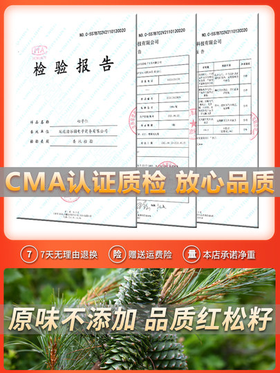 Wild Pine Nuts from Changbai Mountain, Cooked Extra-Large Northeast Pine Nuts, Ready-To-Eat Pine Nut Meat, 2025 New Crop, Original Flavor Red Pine