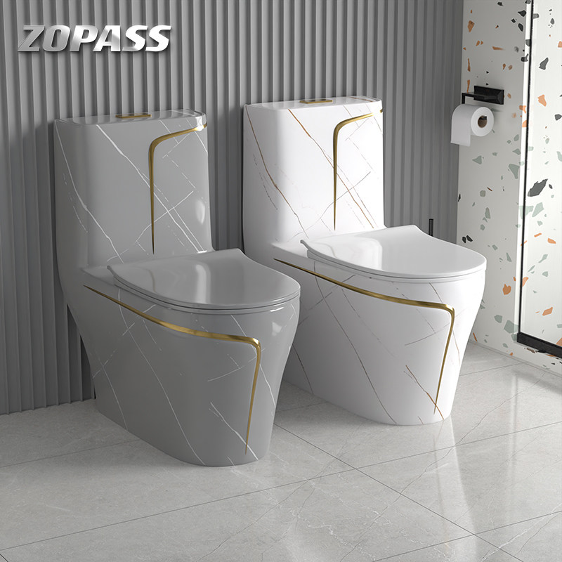 Color Light Extravaganza Home Toilet ceramic Makeup Room Sitting Toilet Siphon style Poo Creativity Deodorant Pumped Toilet