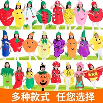 61 Childrens character fruit and vegetable headdress Small class headgear Tomato and vegetable clothing production dance performance summer clothes 