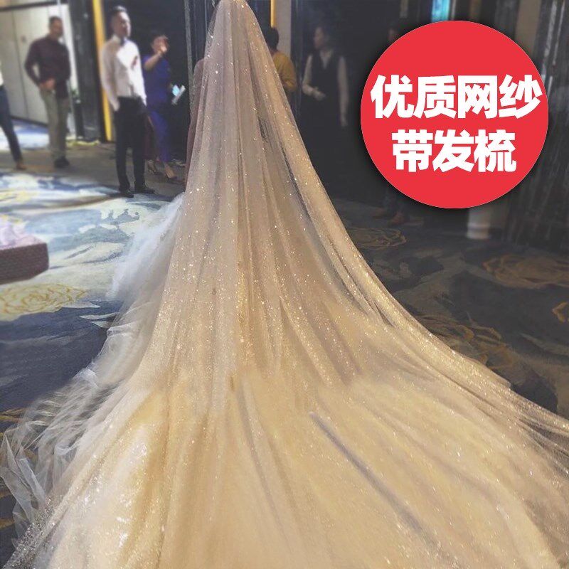 Veil certificate registration net red photo props simple bow short hair headdress super fairy light wedding dress accessories