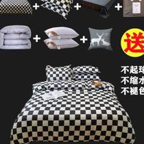 Bed four seven nine sets of quilt cover sheets cotton air conditioning thin quilt spring autumn winter mattress set combination dormitory supplies