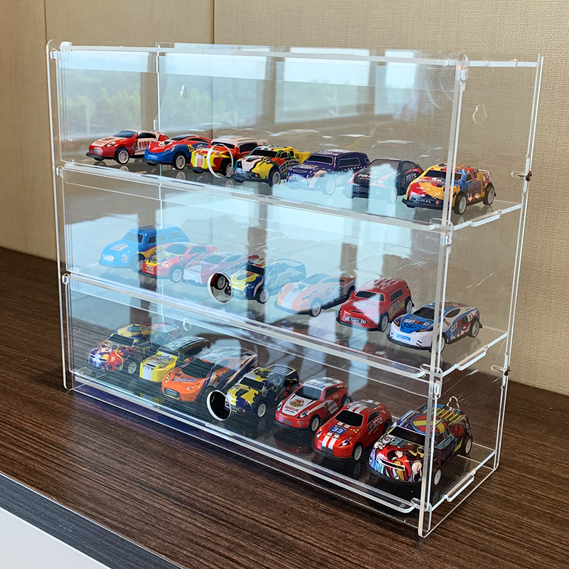 Car and Sports Car Multi-Grid Display Stand 1:64 Hot Wheels Tomica Car Model High-Definition Transparent Storage Box