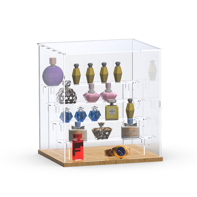 In Wind Network Red Acrylic Tabletop Step Cosmetics Dust-proof Desktop Solution Perfume Placement Frame XEOGGER