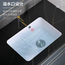 Ceramic Laundry Basin with washboard sink Sink Laundry Pool Balcony Home large Number Deepwater washbasin Embedded