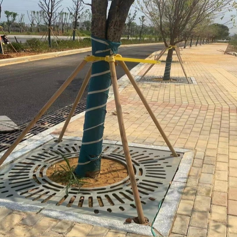 Large Tree Anti-Fall Bracket Triple Four Corner Frame Stable Rod Plastic Cover Cup Fixer Tree Support Frame Holder Rod