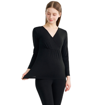 unisunny maternity autumn clothes and autumn trousers suit spring and autumn postpartum breastfeeding V-neck modal pregnancy nursing bra